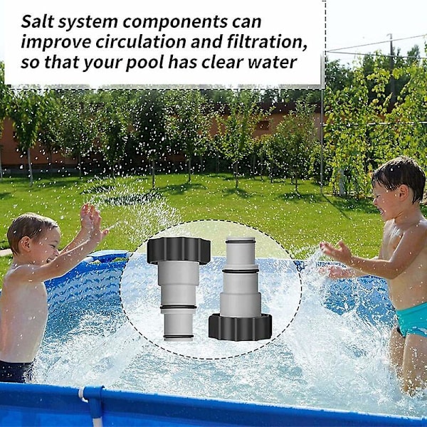2 stk. Intex Pool A-adapter kompatibel pumpe slange adapter A-serie med indvendigt gevind skru på fitting