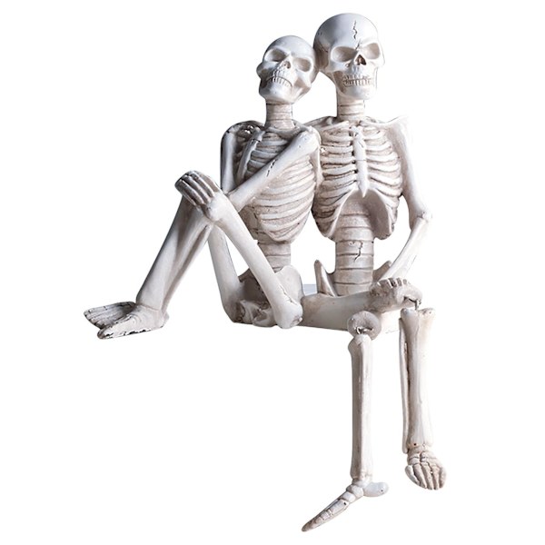 Halloween-aiheinen hartsi-luuranko-koriste, luuranko merkityksellä