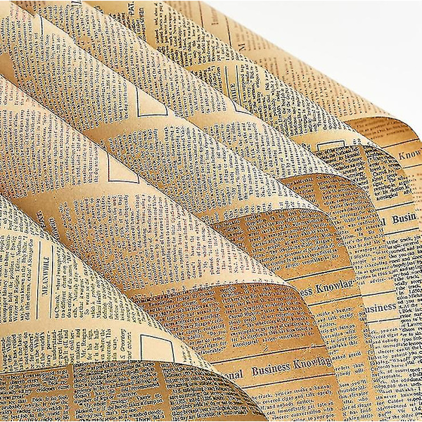 40 ark presentpapper, blomsteromslagsmaterial, presentpapper, torkad blomma