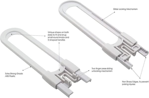 4-pack barnsäkra skåpslås för baby safe köksskåpslås U-formade