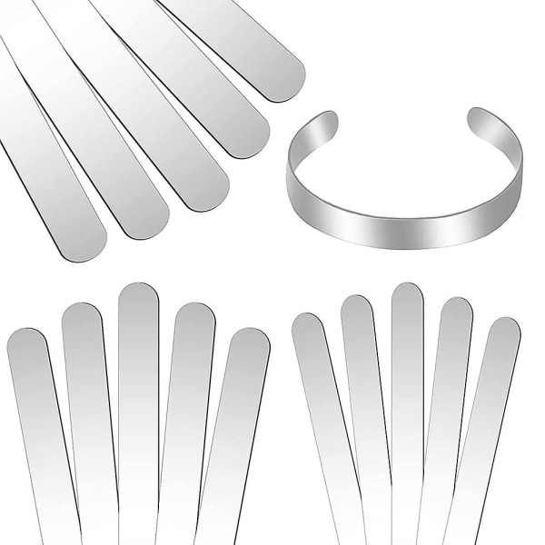 16 gör-det-själv-armbandsböjstångskit, aluminiumarmbandsämnen med böjstång för smyckesstämplingssats