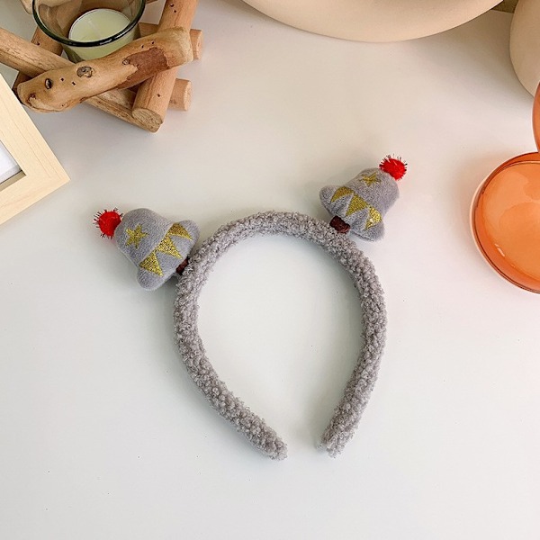 Sööt Plush-hirven pääpanta naisille joulumekkoon, korkea kallohirven pääpanta, piparkakkumies, syksy ja talvi, kasvojenpesu hiusneula santa claus