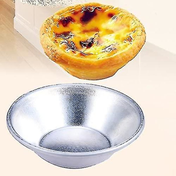 10 kpl Kakkumainen Munakakku Pasteis De Nata Uunissa Paistettava Pyöreä Vanukas Tin Kakku Työkalu (10 kpl)