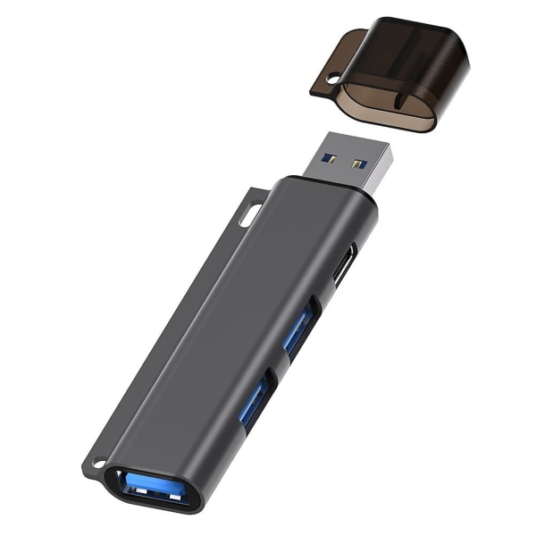 Ryra USB 2.0 Hub 4 in 1 nopea laajennustelakka Type C -jakaja, monitoiminen