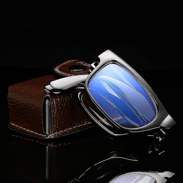 100-400 grader sammenleggbar blått lysblokkerende lesebriller Presbyopiske briller for eldre lesing