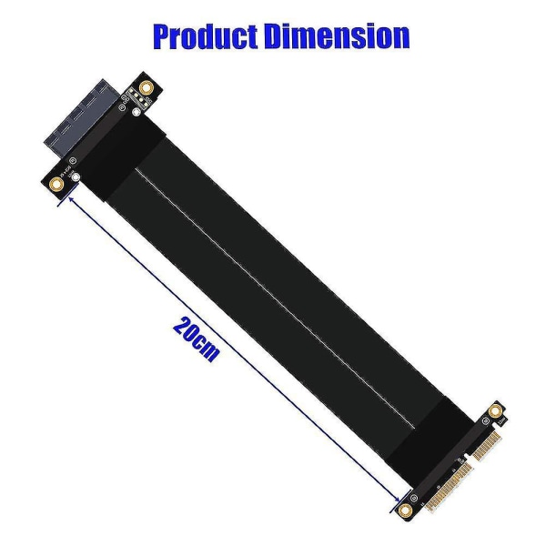 Pcie-forlengelseskabel 4x forlengelseskabel (4x 180 grader 20 cm)