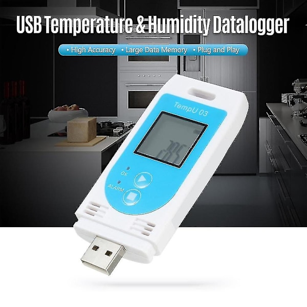 Tempu 03 Usb Temperatur- og Fugtigheds Datalogger Genanvendelig Rh Temp Datalogger Recorder Humiture Recordi