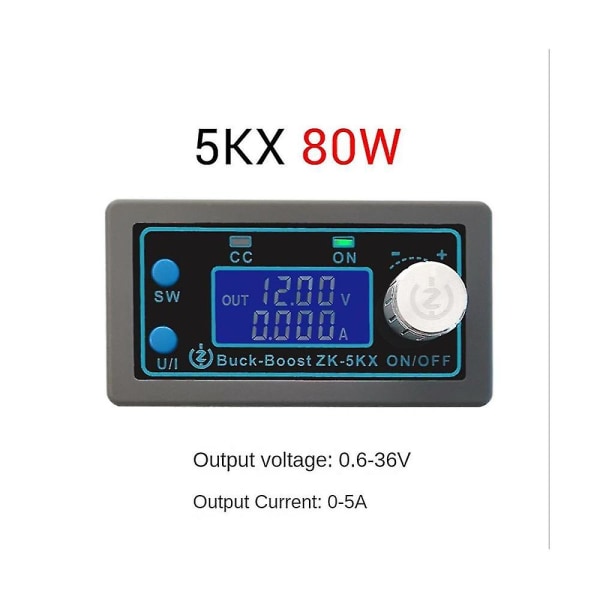 -5kx DC-DC Boost Converter CC CV 0,6-36V 5A 80W Strømforsyningsmodul Justerbar Reguleret Laboratorie Strøm