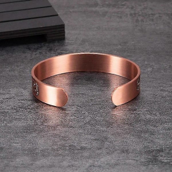 Viking Ren Armbandsmanchet i Rent Koppar Justerbar Energiband Magnetiskt Armband Fördelar Hård Hälsa Man Armband Knuten Metall cb062 15mm