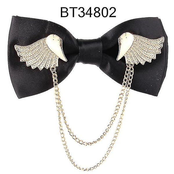 Mænd Sort Butterfly Metal Dekoration Butterfly Slips til Mænd Kvinder Uniform Krave Butterfly Butterfly Voksen Dragt Butterfly Slips Kravatten Mænd Butterfly Slips bt34802