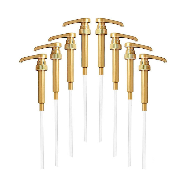 8-pack kaffeesiraps pumpdispenser, passar till 25,4 / 750 ml kaffesirapsflaskor, droppfri,