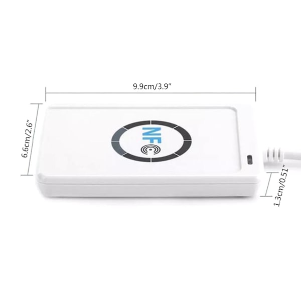 Acr122u Rfid-åtkomstkortsläsare Duplicator 13,56mhz för Smart Chip Card Crack Wr