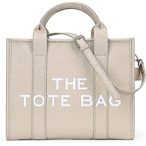 Damen Canvas Tote Bags Lässige Canvas Crossbody Tasche Mit Reißverschluss Doppelte Schultergurte Canvas Schultertaschen Für Schule Einkaufen Arbeit Reisen (beige)