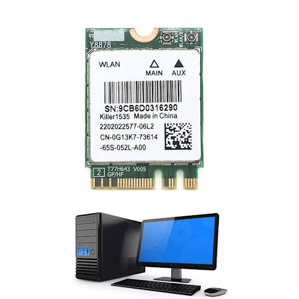 Ngff Killer1535 Wifi-adapterkort Qcnfa364a til Gt72/gs60/ge62/ge72