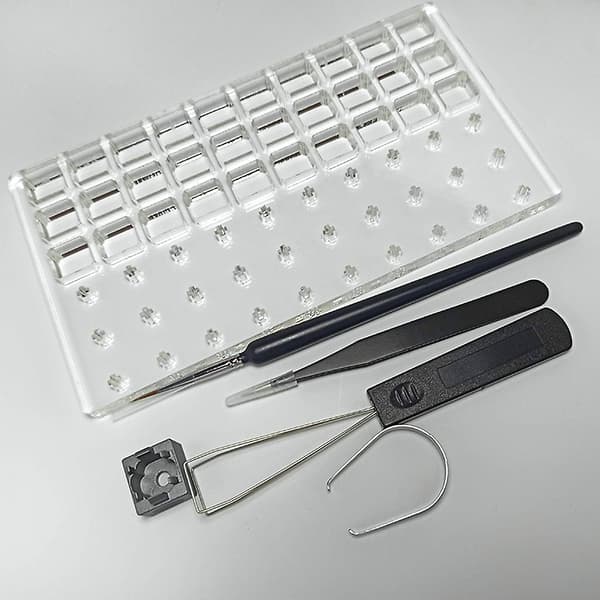 30 Switch Tester Åbner Smøremiddel Station Diy Dæksel Fjernelse Platform Keycaps Trækker