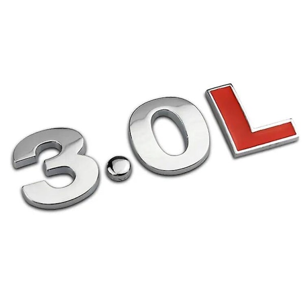 3D Solid Metal Bagagerumsdæksel Motor Kapacitet Badge 1.4 1.5 1.6 1.8 2.0 2.2 2.4 3.0 2.5 2.8 1.4TTL Logo Bilsticker Dekal~8113