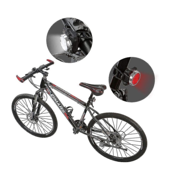 Led cykellygter, USB genopladeligt cykellygtesæt Vandtæt for- og baglygtesæt