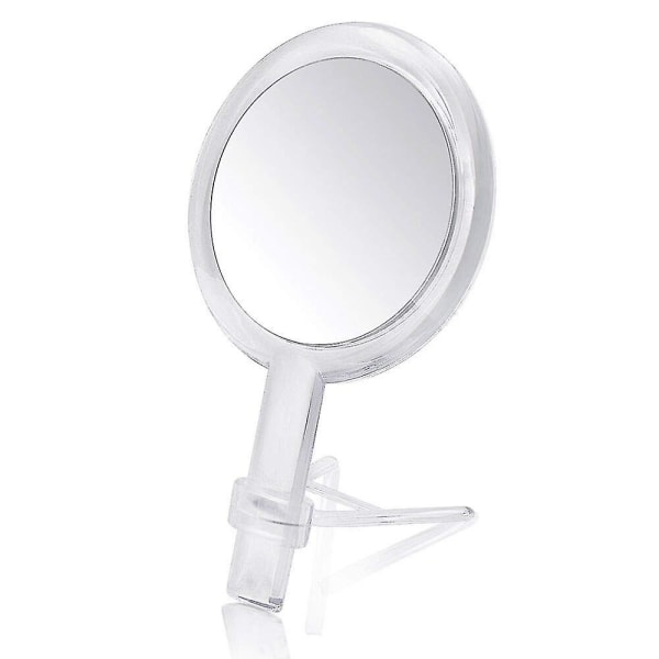 Hand Held Makeup Mirror Double Sided 1x & 7x Magnifying Handheld Or Stand Mirror, Clear & Premium Quality