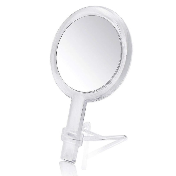 Håndholdt makeupspejl dobbeltsidet 1x og 7x forstørrelsesspejl håndholdt eller standerspejl, klart og premium kvalitet