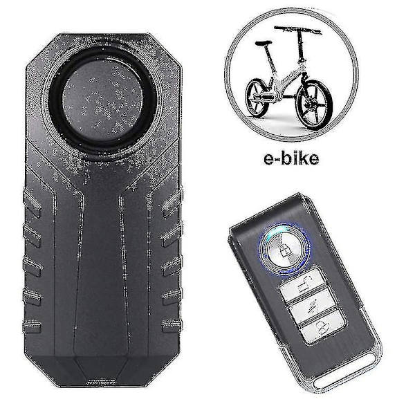 Cykelalarm, stöldskyddsanordning för motorcykelfordon med fjärrkontroll, 113db superhögt (1pack)