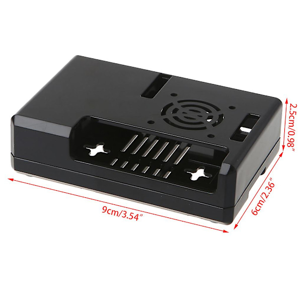 ABS plast for gjennomsiktig boks, rød, for lukket deksel for Raspberry Pi 2 / 3