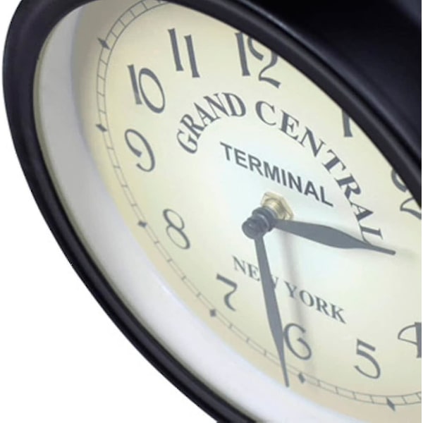 Væg ur i smedejern Have ur Stationsur 2-sidet Håndlavet Grand Central Terminal New Yo Hy