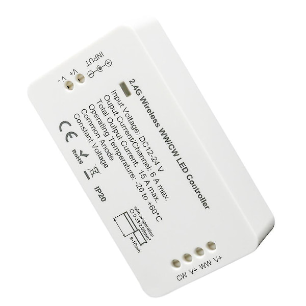 Dc 12/24v Rgb Ww/cw 2.4g Trådlös LED-remsljusstyrenhet Dimmer