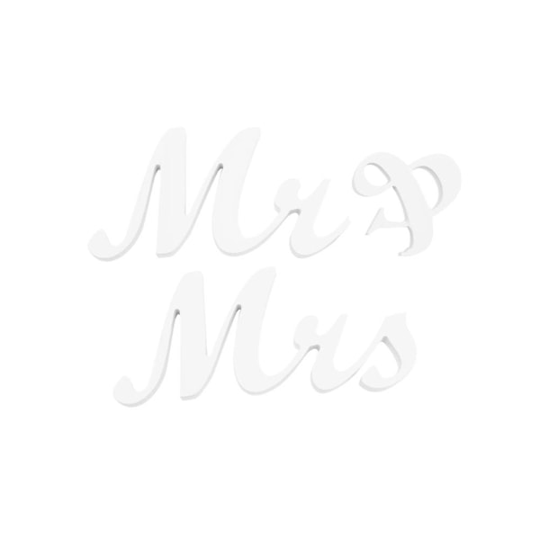 Mr & Mrs Letters Wooden Standing Top Table Wedding Sign Decoration Party New