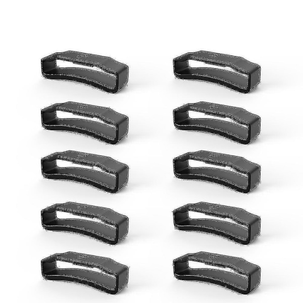 Myke silikonringer for Fenix ​​5 5x 5s Silikonerstatningsbånd-farge26mm svart-10 pakke