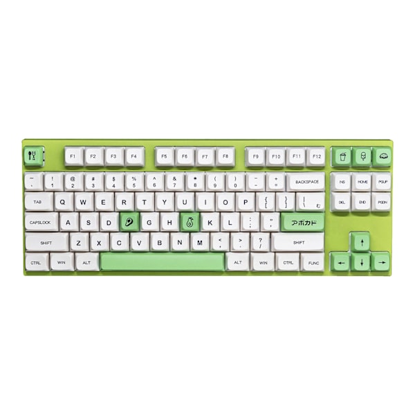 Pbt søte avokado-taster 135 taster Cherry-profil Fem-sidet sublimeringstast