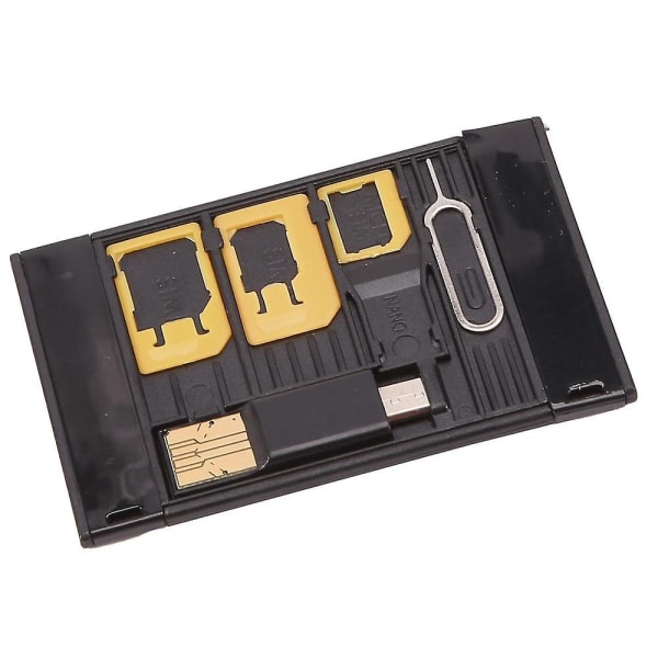 2stk 5 i 1 Universal Mini Adapter Opbevaring Etui Kit Til Nano - Memory Card Holder Læser Case