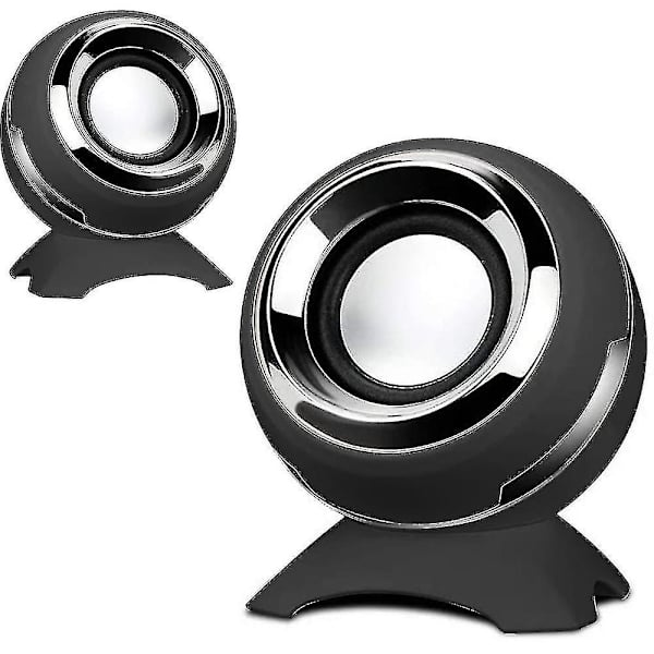 Datorhögtalare med USB-ström, Mini-skrivbordshögtalare med HiFi-ljud, överlägsen stereoljud, dubbla horn