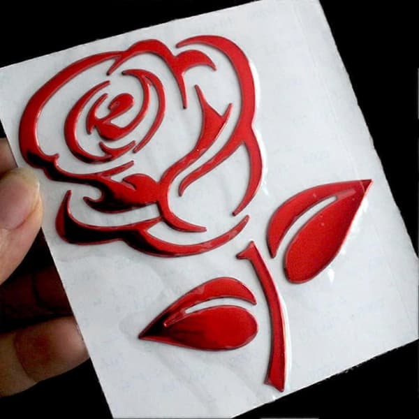 3D Bilstikker og Dekaler, 3D Rose Blomst Bilstikker Dekaler for Bil