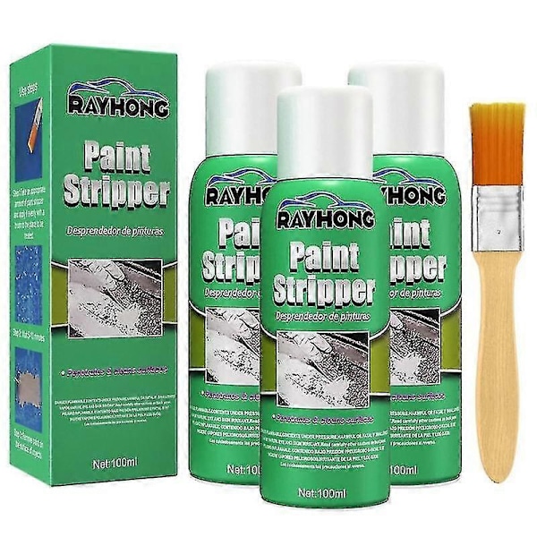 100ML Bilfärgsborttagare Metall Ytfärgsborttagare Hög Effektivitet För Bil Vägg Marin Färg Graffiti Korrigering Med Borste 3pcs