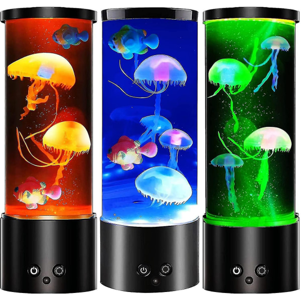 Meduusa-laavalamppu, jossa 16 väriä vaihtuu rentoutumiseen tunnelman valossa lahja USB liitännällä lapsille miehille naisille kodin sisustukseen