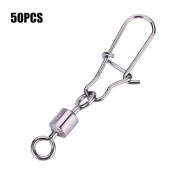 Rustfrit stål fiskeri konnektor stift leje rullende drejeled 50 stk 2# 4# 5# 6# 8#