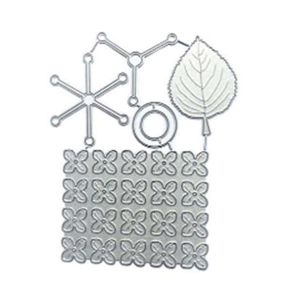 Blad Blomster Metal Die Cuts Diy Scrapbooking Dekorative Prægningspapir Kort