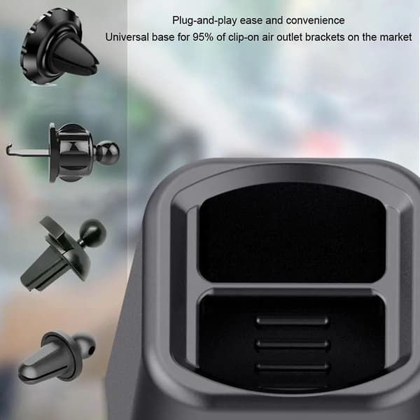 Holderbase med ventilklips for telefon i bil 360° roterende luftventilfeste