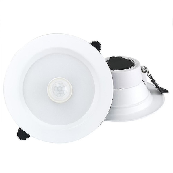 Radar Down Light, Led Human Sensing Sensor Detector Round 5w Ceiling Down Light (2 Pieces) White