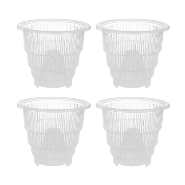 15cm Orkidé Klar Blomkruka Plast Spårad Andningsbar Orkidé Krukor