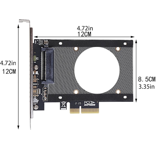 U.2 till Pcie-adapter, X4 Pcie U.2 Nvme Ssd expansionskort Sff-8639 Pcie Riser