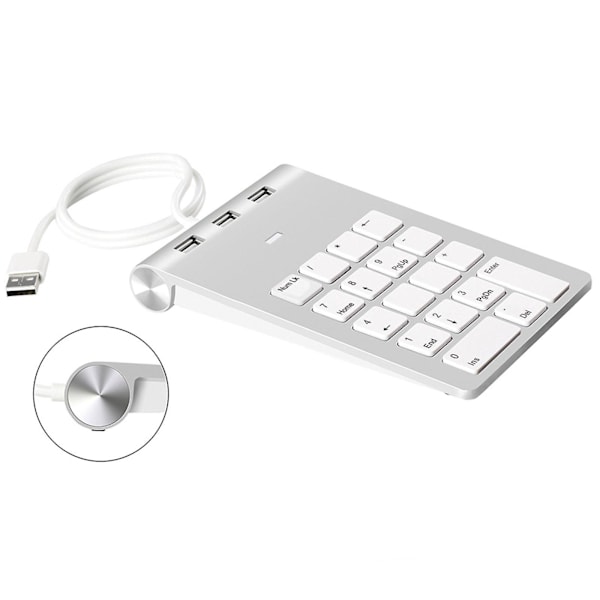 Bærbar Mini Usb Wired Numerisk Tastatur Ultra-tynn Digital Numpad For Bærbar PC
