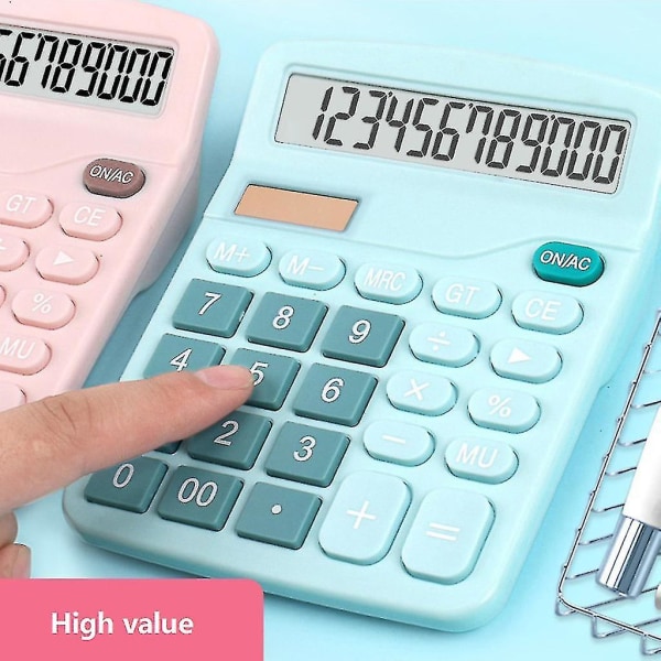 12 siffer elektronisk kalkulator Stor skjerm finansregnskapsverktøy