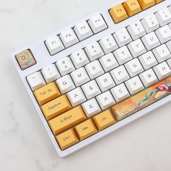 124 Anpassade Dunhuang Keycaps Oem Profil Lämplig För Cherry Mx Switch Keyset