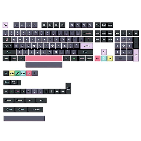 133-tasters Dye Sublimation PBT-taster Xda-profil for Mx-brytere