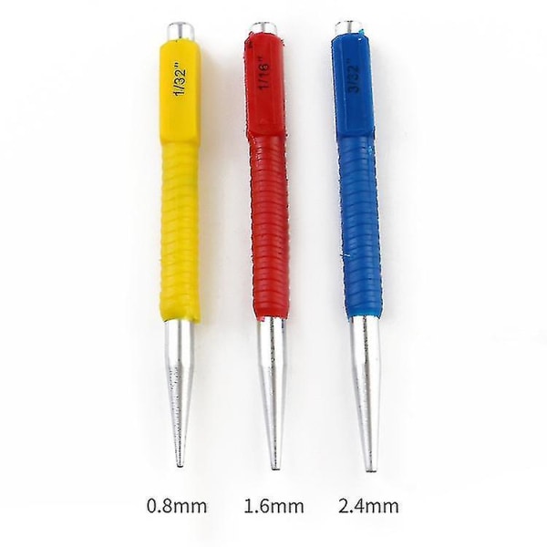 Stans av 3 spikar Metallspikar Punktmarkering Färgkod Set med 0,8/1,6/2,4 mm Jiujiuso