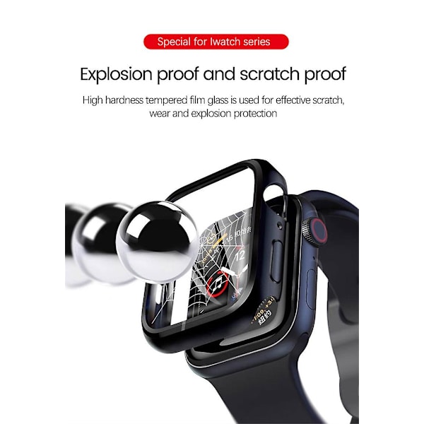 360 Fuldskærmsbeskytter Bumper Ramme Mat Hårdt Etui Til Apple Watch 7 45mm