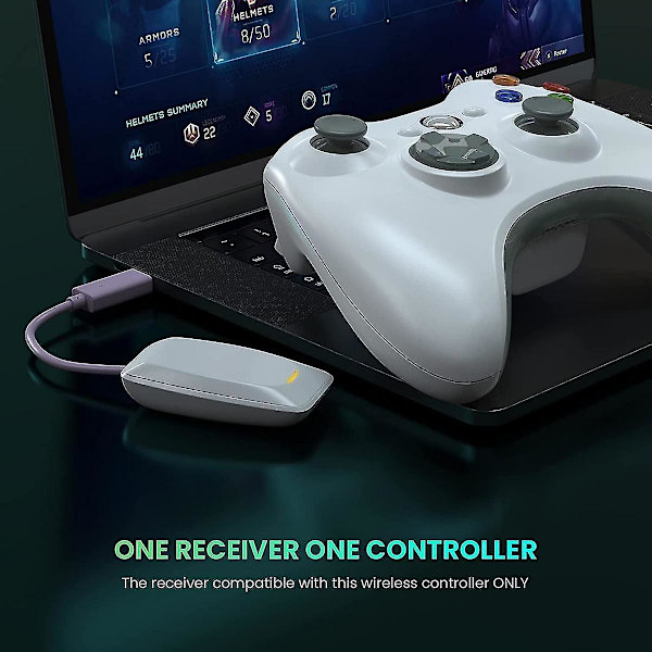 Langaton ohjain Xbox 360:lle, 2,4 GHz:n tehostettu kaksoisvärinäpeliohjain vastaanottimella, etäpeliohjain, ohjaussauva Xbox 360 Slim Ps3:lle