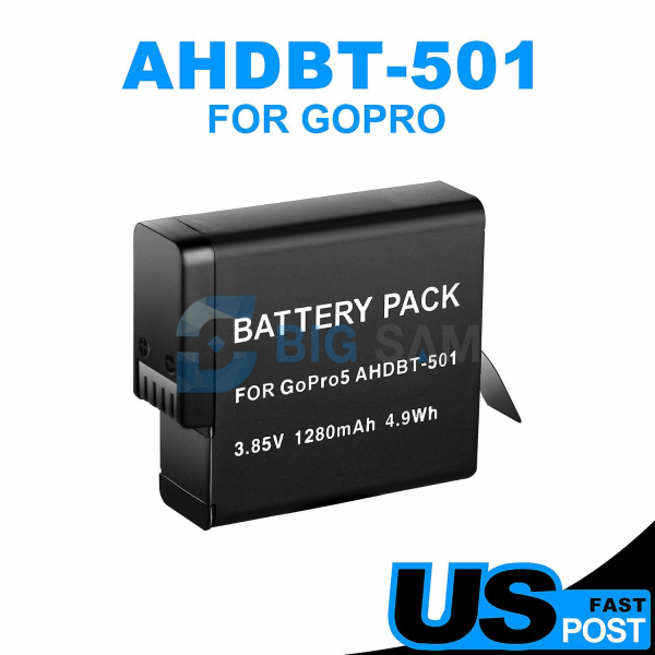 Gopro 1280mah Pack Ahdbt-501 For Go Pro Hero 5 6 7 Black Hero5 Hero 7 Hd