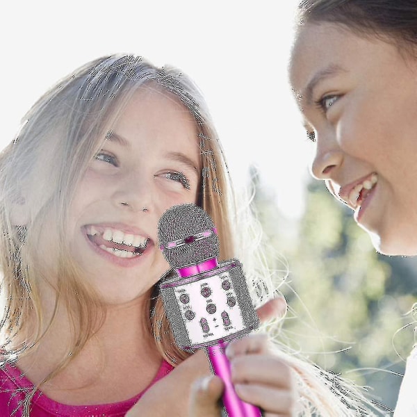 Trådløs bærbar karaoke mikrofon-bluetooth-mikrofon højttaler til fest